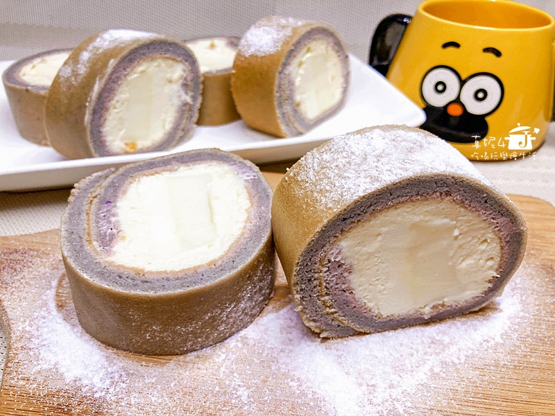 紫芋柚香奶凍捲